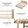 RoomSense Queen 26cm Firm Mattress Bundle with Oatmeal Wooden Bed Frame, Orthopaedic Certified Hypoallergenic Cover