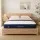 RoomSense Queen 26cm Firm Mattress Bundle with Oatmeal Wooden Bed Frame, Orthopaedic Certified Hypoallergenic Cover