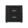 Artiss CADEN Black Bedside Table, 2 Drawers, PVC Leather, 48x40x50cm, Modern MDF Frame, Aluminium Handles, Easy Assembly