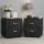 Artiss CADEN Charcoal Bedside Table Set of 2 - Modern Faux Linen, 2 Drawers, 46x40x50cm, MDF Frame, Aluminium Handles