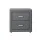 Artiss CADEN Grey Bedside Table with 2 Drawers - Linen Fabric, MDF Frame, Aluminium Handles, 46x40x50cm