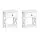 Artiss EMMA White Bedside Tables - 2 Pack, Solid Paulownia Wood, 1 Drawer & Shelf, No Assembly, 40x30x53.5cm