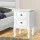 Artiss BISSET French Provincial Bedside Table 2 Drawers White Paulownia MDF Cabriole Legs Vintage Knobs