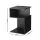 Artiss S-Shaped Bedside Table Black with 2 Shelves Integrated Charging Station USB Type‑C 33x33x50cm