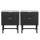 Artiss 2x Bedside Tables with 2 Drawers, Black, 43.5x39x55cm, MDF Frame, Metal Runners, Modern Bedroom Storage