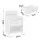 Artiss Bedside Table with Drawer Charging Station 2 AC Outlets USB Type-C White 40cm x 30cm x 58cm