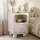 Artiss Bedside Table Storage Cabinet with Drawer and Open Shelf White Pine Legs 30cm x 38cm x 47cm