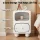 Artiss Bedside Table Storage Cabinet with Drawer and Open Shelf White Pine Legs 30cm x 38cm x 47cm