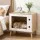 Artiss 60cm Cat Nest Bedside Table Solid Wood Legs E1 MDF Pine and White Modern Multi-Function Furniture