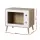 Artiss 60cm Cat Nest Bedside Table Solid Wood Legs E1 MDF Pine and White Modern Multi-Function Furniture