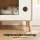 Artiss 60cm Cat Nest Bedside Table Solid Wood Legs E1 MDF Pine and White Modern Multi-Function Furniture