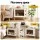 Artiss 60cm Cat Nest Bedside Table Solid Wood Legs E1 MDF Pine and White Modern Multi-Function Furniture