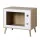 Artiss 60cm Cat Nest Bedside Table Solid Wood Legs E1 MDF Pine and White Modern Multi-Function Furniture
