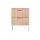 Artiss Lura Bedside Table - Pine & White Nightstand with Fluted Front, Metal Legs, 2 Drawers, 40x40x52cm, Easy Assembly