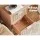 Artiss Lura Bedside Table - Pine & White Nightstand with Fluted Front, Metal Legs, 2 Drawers, 40x40x52cm, Easy Assembly