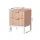 Artiss Lura Bedside Tables 2 Pack, 2 Drawers, 30kg Tabletop Capacity, Metal Legs, Fluted Front, Pine White
