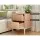 Artiss Lura Bedside Tables 2 Pack, 2 Drawers, 30kg Tabletop Capacity, Metal Legs, Fluted Front, Pine White
