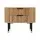 Artiss Bedside Table with 2 Drawers, Paulownia Wood, Pine Finish, 56x42x45.5cm, Metal Legs, Easy Assembly, 1