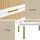 Artiss Rattan Bedside Table 2 Drawers White and Pine, 48x40x50cm, Metal Legs, Particle Board, Modern Nightstand