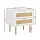 Artiss 2 Pack Rattan Bedside Tables with 2 Drawers, Metal Handles and Legs, Easy Assembly, White and Pine