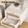 Artiss 2 Pack Rattan Bedside Tables with 2 Drawers, Metal Handles and Legs, Easy Assembly, White and Pine