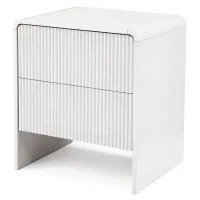 Artiss Bedside Table 2 Drawers 50cm x 40cm x 55cm MDF with Push-to-Open Drawers and Anti-Tip Kit Beige