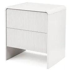 Artiss Bedside Table 2 Drawers 50cm x 40cm x 55cm MDF with Push-to-Open Drawers and Anti-Tip Kit Beige