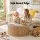 Artiss 80cm Round Coffee Table with Hidden Storage, Fluted Wood Finish, 50kg Capacity for Living Rooms