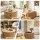 Artiss 80cm Round Coffee Table with Hidden Storage, Fluted Wood Finish, 50kg Capacity for Living Rooms