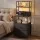 Artiss Tall Bedside Table with RGB LED Lighting Built in Charging Station 2 USB 2 AC Foldable Drawers