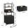 Artiss Tall Bedside Table with RGB LED Lighting Built in Charging Station 2 USB 2 AC Foldable Drawers
