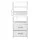 Artiss Tall LED Bedside Table with Built in Charging Station 2 USB 2 AC Foldable Drawers White 101cm