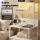 Artiss Tall LED Bedside Table with Built in Charging Station 2 USB 2 AC Foldable Drawers White 101cm