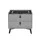 Artiss Smart Bedside Table, PU Leather, 50x40x44cm, Grey, Wireless Charging, Bluetooth Speaker, LED Lights, Storage