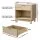 Artiss Pine Bedside Table Nightstand – 1 Drawer & Shelf, E1 Particle Board, Metal Handle, 48x35x47cm, Easy Clean, White