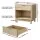 Artiss 2-Pack Bedside Tables with Drawer, Open Shelf and Pine Wood Legs, Pine and White, 48cm x 35cm x 47cm