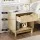 Artiss 2-Pack Bedside Tables with Drawer, Open Shelf and Pine Wood Legs, Pine and White, 48cm x 35cm x 47cm