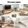 Artiss 2-Pack Bedside Tables with Drawer, Open Shelf and Pine Wood Legs, Pine and White, 48cm x 35cm x 47cm