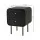 Artiss Bedside Table Black MDF Two Drawers Metal Legs Compact Nightstand Rounded Corners Durable Finish