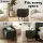 Artiss Bedside Table Black MDF Two Drawers Metal Legs Compact Nightstand Rounded Corners Durable Finish