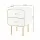 Artiss Bedside Table 2 Drawers White MDF Nightstand with Metal Legs Rounded Corners 42x40x57cm Storage