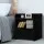 Artiss FARA Black Bedside Table with Drawer & Shelf - Durable 15mm LDF Board, Solid Build, 37x34x45cm, Easy to Clean