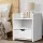Artiss FARA White Bedside Table with 1 Drawer & Shelf, 15mm LDF Board, Solid Construction, Easy Clean, 37x34x45cm