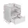 Artiss 2X FARA Bedside Table 1 Drawer with Shelf, 15mm LDF Board, White, Rounded Corners, 37x34x45cm,