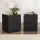 Artiss Pepe 2x Bedside Tables, 2 Drawers, 15mm Particle Board, Handleless Design, 40x39.5x50cm, Black