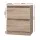 Artiss Bedside Table, Particle Board, 40x39.5x50cm, Oak, 2 Drawers, Modern Handle-less Design, Easy Assembly