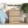Artiss Pepe 2x Bedside Table 2 Drawers, 15mm Particle Board, Handle-less, Oak Finish, 40x39.5x50cm, Modern