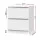 Artiss Pepe White Bedside Table with 2 Drawers, 15mm Particle Board, Handle-less Design, 40x39.5x50cm, Easy to Clean