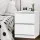 Artiss Pepe White Bedside Table with 2 Drawers, 15mm Particle Board, Handle-less Design, 40x39.5x50cm, Easy to Clean