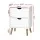 Artiss Bedside Table, Particle Board, White, 40x30x50cm, Scandinavian Style, 2 Drawers, Easy Assembly, Anti-Rust Slides